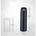 Food Grade Double Wall Water Bottle 304 Travel Mug Black Color Stainless Steel Water Bottle